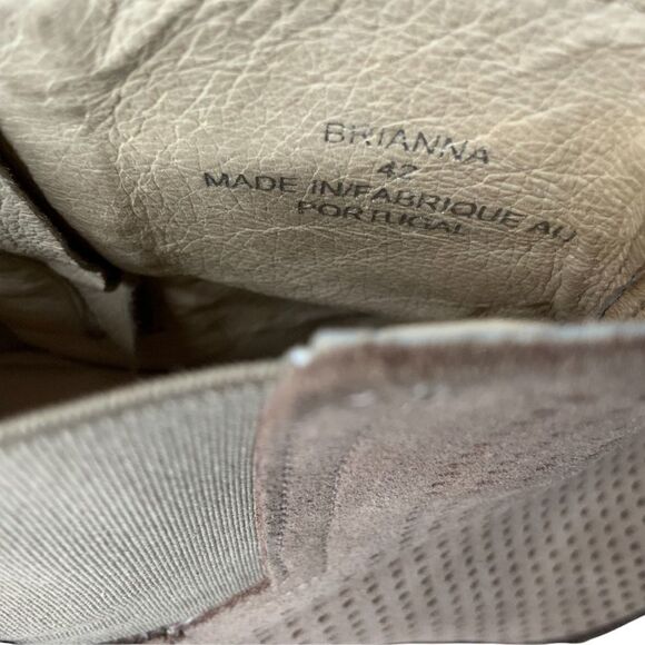 BOS & CO. Brianna Castro Beige Perforated Suede Open Toe Chelsea Boot Euro 42 - Picture 8 of 11